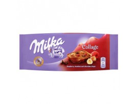 Milka Collage конфеты с молочного шоколада с орехами и малиной 93 г